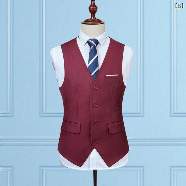 [XL]秋冬 コーデ メンズ  服 シンプル ファッション オシャレ 大人 かっこいい 大きいサイズ ストリート 紳士服  ベスト 一 列 スリム ビジネス フォーマル
