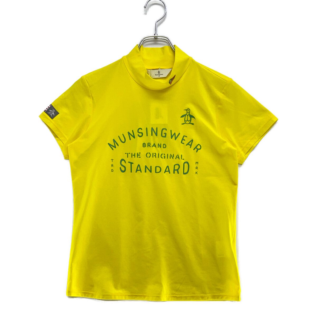 レディース マンシングウェア Munsing wear 半袖シャツ M 黄 イエロー モックネック