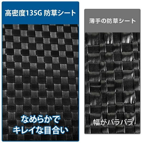 公式】高密度135G 防草シート ロール式 1.5m×50m モスグリーン (抗菌剤 