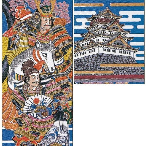 室内のぼり 大畑の武者絵]端午の節句の掛軸[掛軸型武者絵のぼり]源義経 [