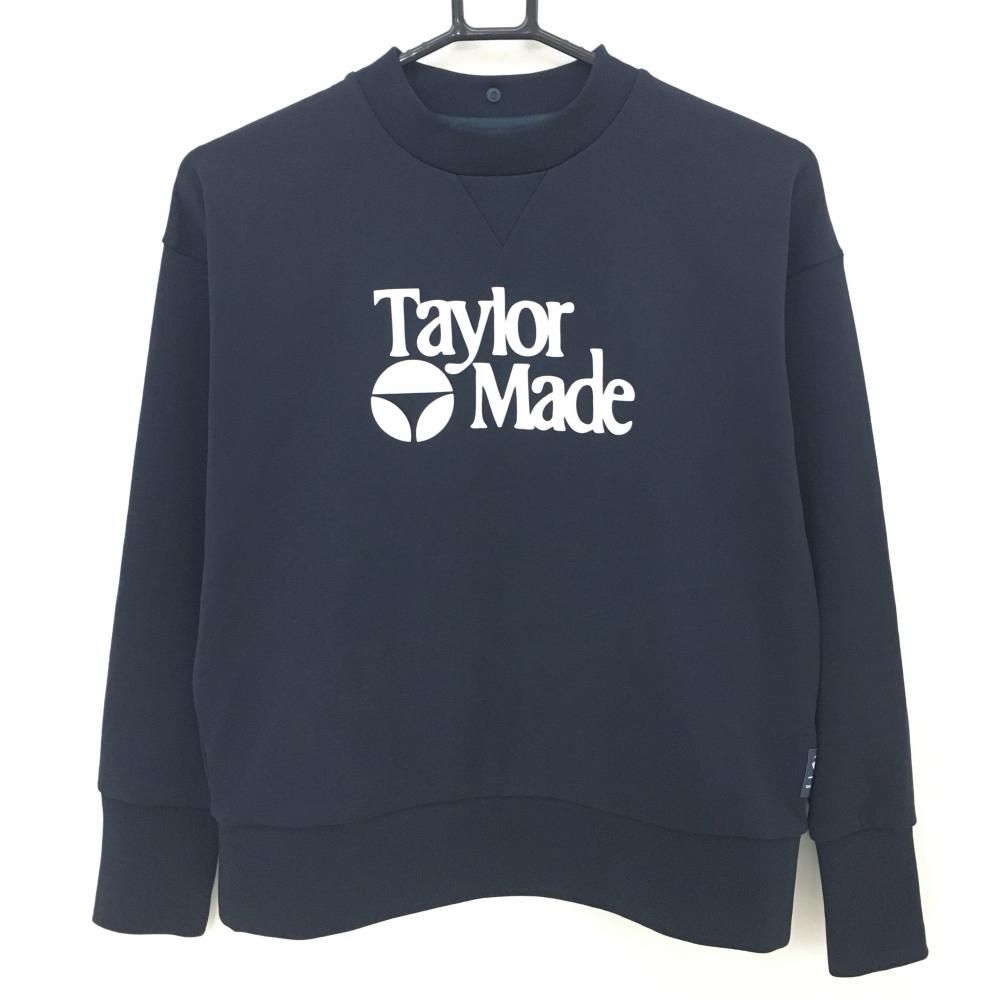 美品】テーラーメイド トレーナー ネイビー×白 フロントロゴ