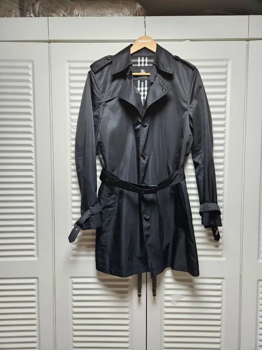 BURBERRY BLACK LABEL トレンチコート Sサイズ 黒 バーバリー ブラック