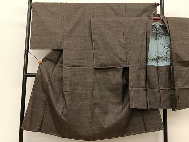 平和屋着物●男性 本場大島紬 アンサンブル 長羽織 100亀甲 総詰め 正絹 BAAT0931yc