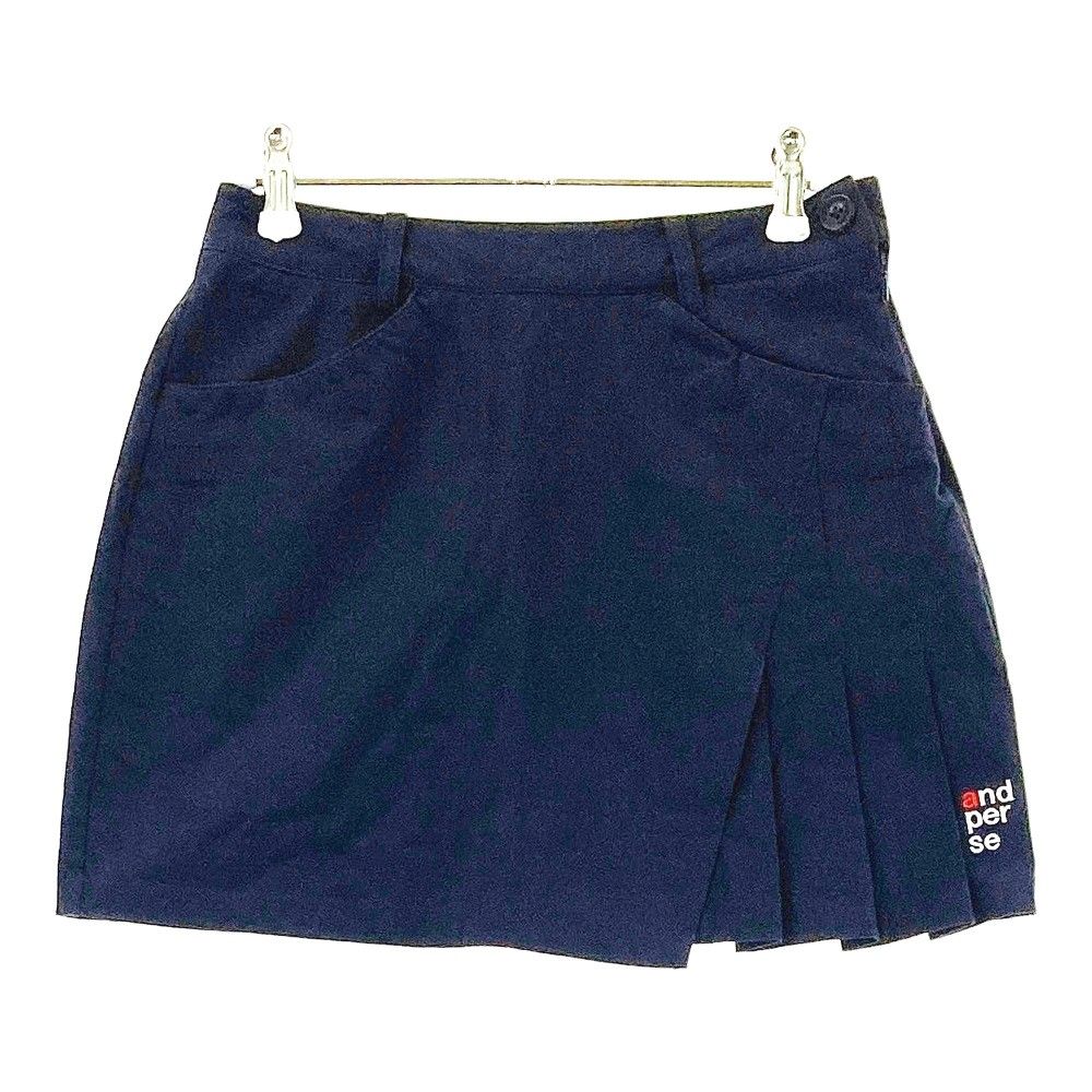 サイズ：M AND PER SE アンパスィ ストレッチスカート サイドプリーツ