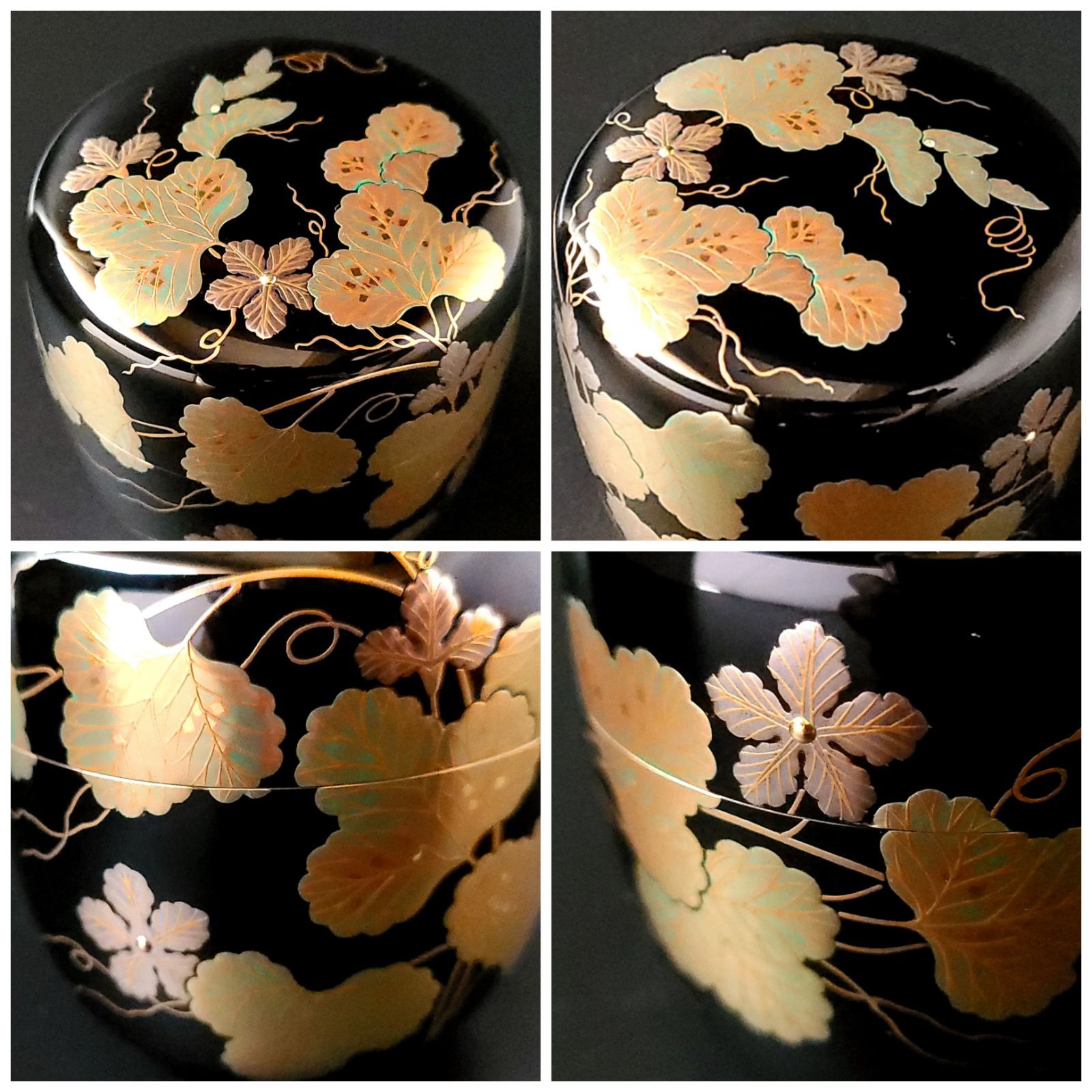 未使用品 茶道具 内銀 夕顔蒔絵 棗 岡澤伸之 共箱 二重箱 山中塗 薄茶器 - メルカリ