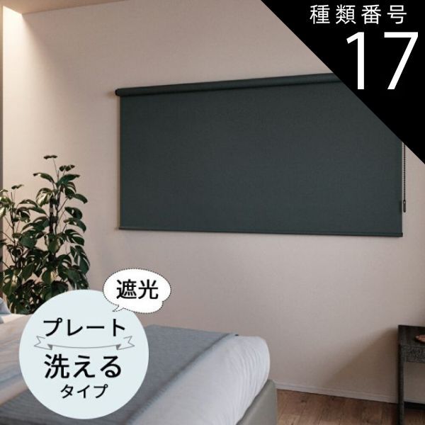 種類17 幅80.5〜120cm×高さ281〜300cm TOSO ロールスクリーン プレート遮光 ウォッシャブルタイプ オーダーメイド 6色 ロールカーテン プルコード チェーン マイテック マイテックループ マイテックワンタッチループ トーソー ロールカ