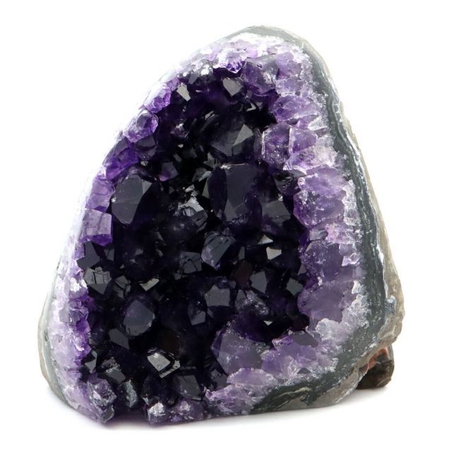 アメジスト クラスター 原石 側面磨き 底切り 1点物 613g ウルグアイ産 Amethyst 天然石 紫水晶 送料無料 母の日 贈り物 ギフト プレゼント