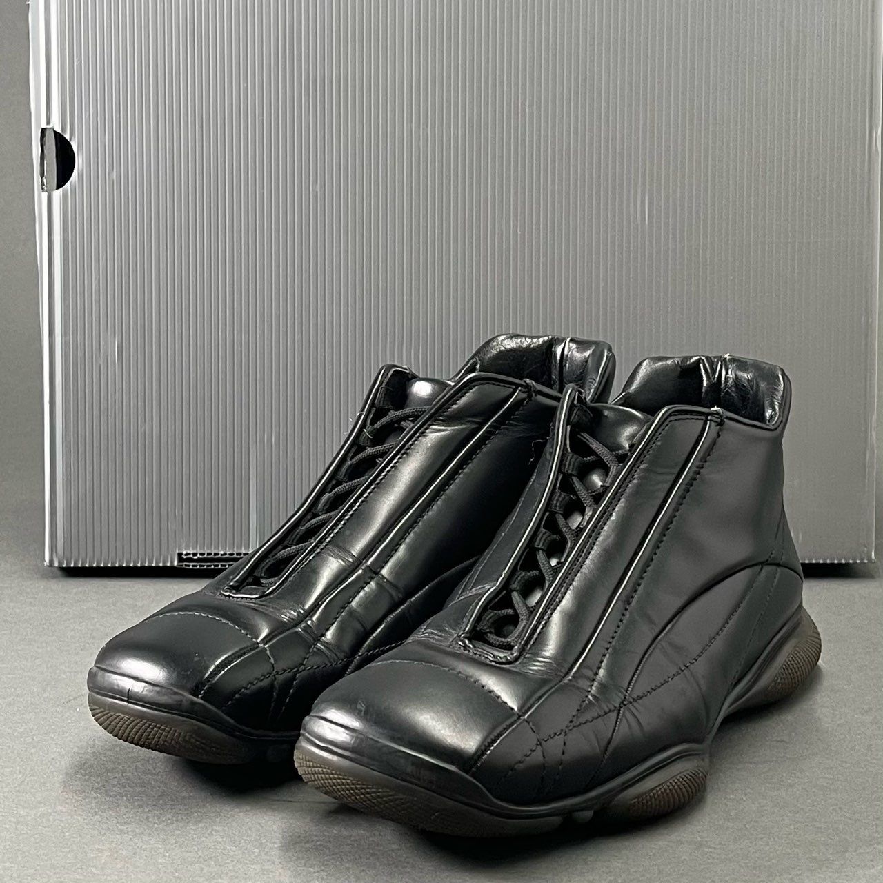 7j1 PRADA SPORT プラダスポーツ レザーハイカットスニーカー シューズ 