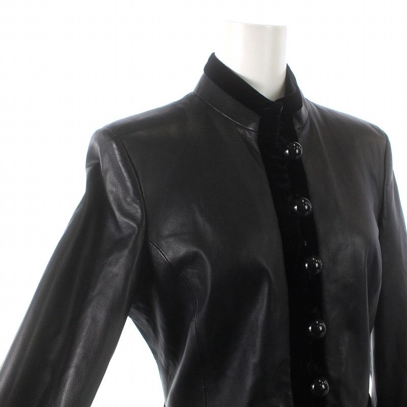エンポリオアルマーニ EMPORIO ARMANI ノーカラージャケット 羊