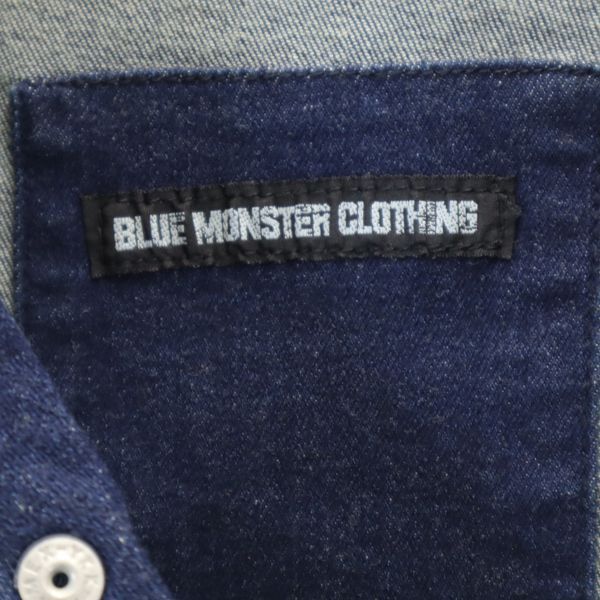 新品 ブルーモンスタークロージング デニムジャケット L BLUE MONSTER CLOTHING ストレッチ Gジャン メンズ 【200408】