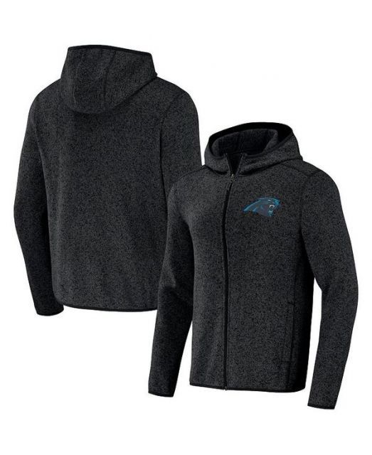 【送料無料】 ファナティクス メンズ パーカー・スウェット アウター NFL x Darius Rucker Collection by Men's Black Carolina Panthers Fleece Pullover Hoodie Heather