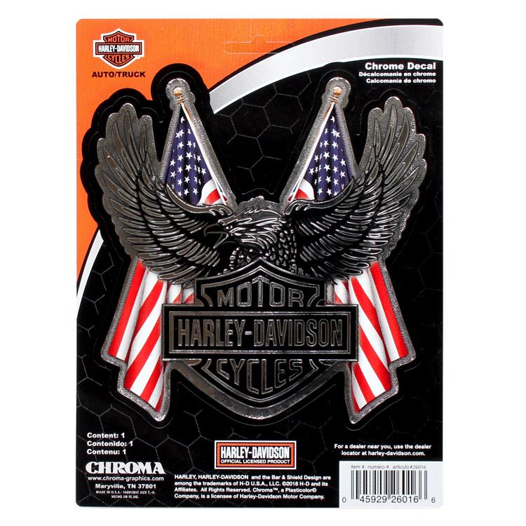 ゆうパケット発送】ステッカー ハーレーダビッドソン エンボス クロームデカール H-D Eagle w/US Flag CG26016 ビニル製  Harley-Davidson シール - メルカリ