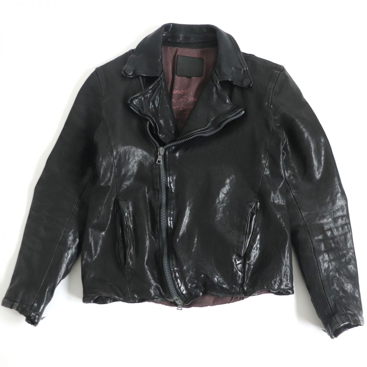 美品□イサムカタヤマ バックラッシュ WZIP 牛革 ウォッシャブルレザー 