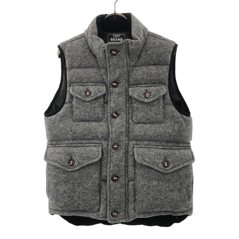 BEAMS + ダウンベスト グレー S ビームス ウール ダウンベスト S グレー BEAMS メンズ - メルカリ