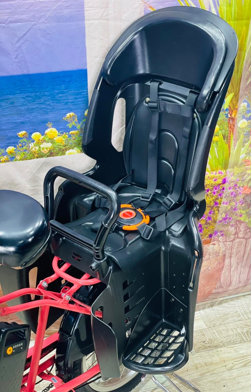 超特価！パナソニックギュット⭐️12AH！子供乗せ電動アシスト自転車 Y2077 超特価！】パナソニック【ギュット】【12AH！】【ピンク