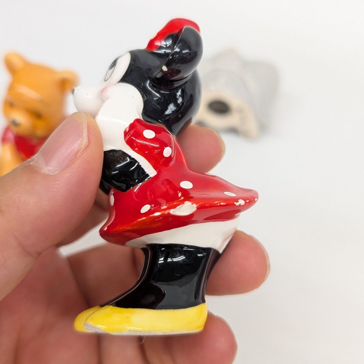 ヴィンテージ ディズニー 陶器の置き物 美品 希少 ディズニー ミッキー 