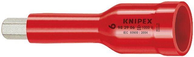 クニペックス(KNIPEX)絶縁ヘキサゴンビットソケット6mm差込角3/8 9839-06