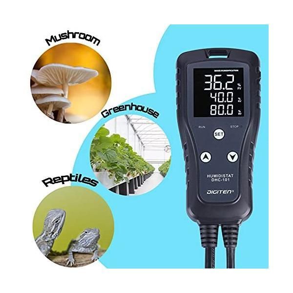DIGITEN DHC101湿度コントローラーデジタル湿度制御コンセント加湿器キノコ温室爬虫類発酵自家醸造用除湿器 SMP1DAWEKUDUS_SCH_ID