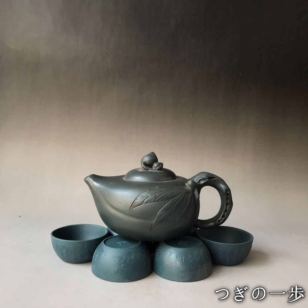旧家蔵出し 宜興紫砂壷 顧景舟 寿桃套壷 紫砂壷 證書付 茶道具 酒道具 供養品 古美術品 収集家