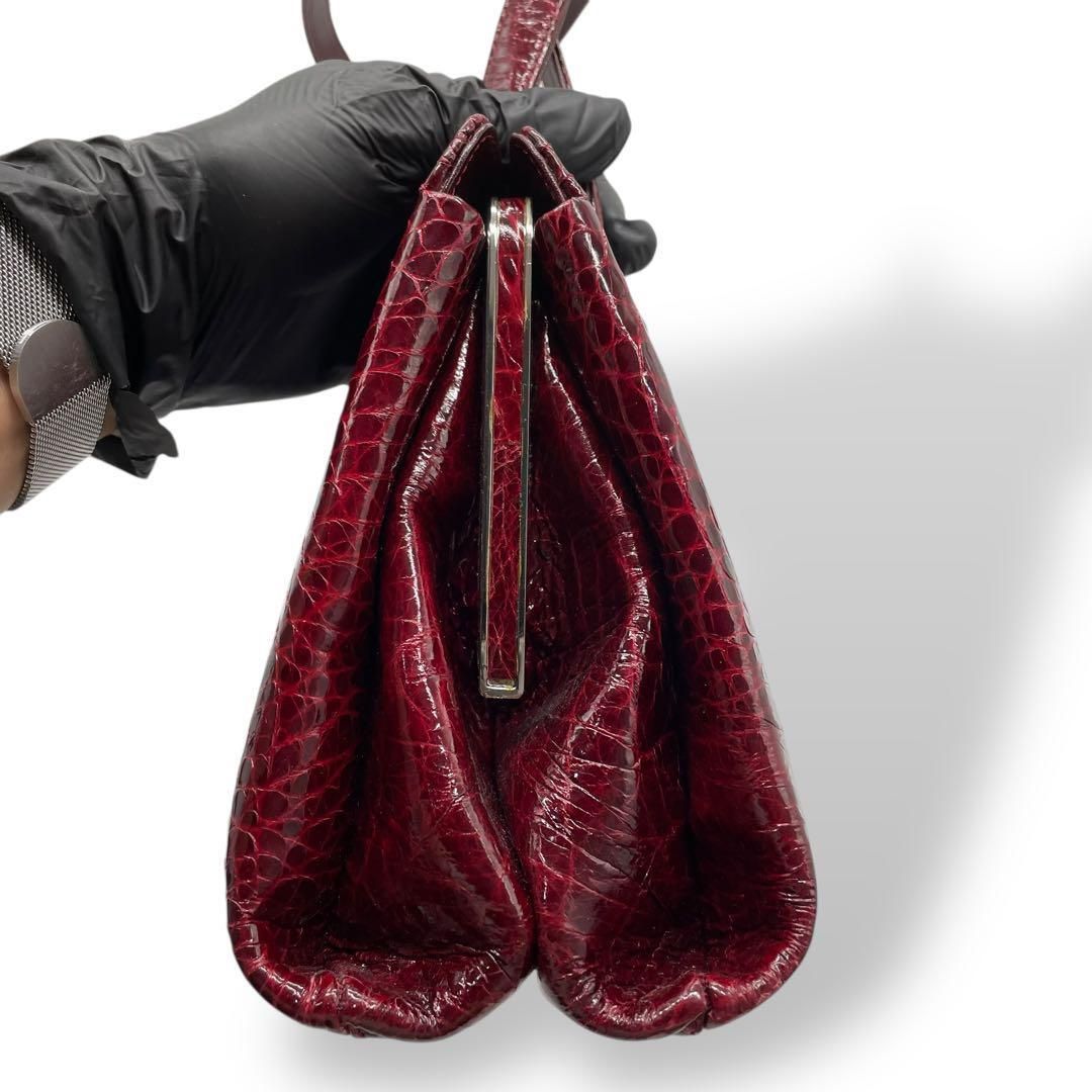 本物JRAタートルレザーハンドバッグ