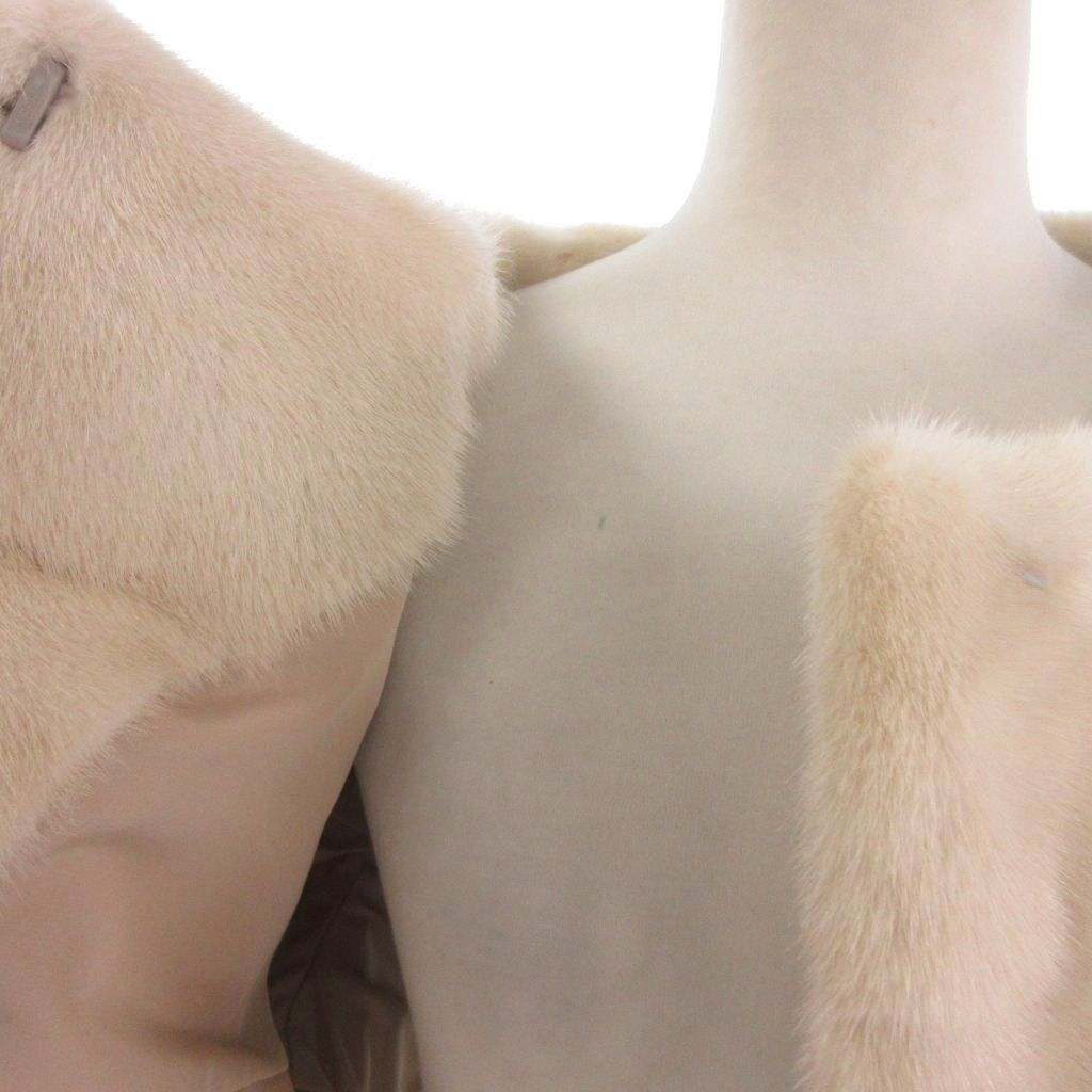 ケービーファー KB FUR ミンク ポンチョ ケープ フロントフックボタン ベージュ 9-11 GULLKHAN_COM