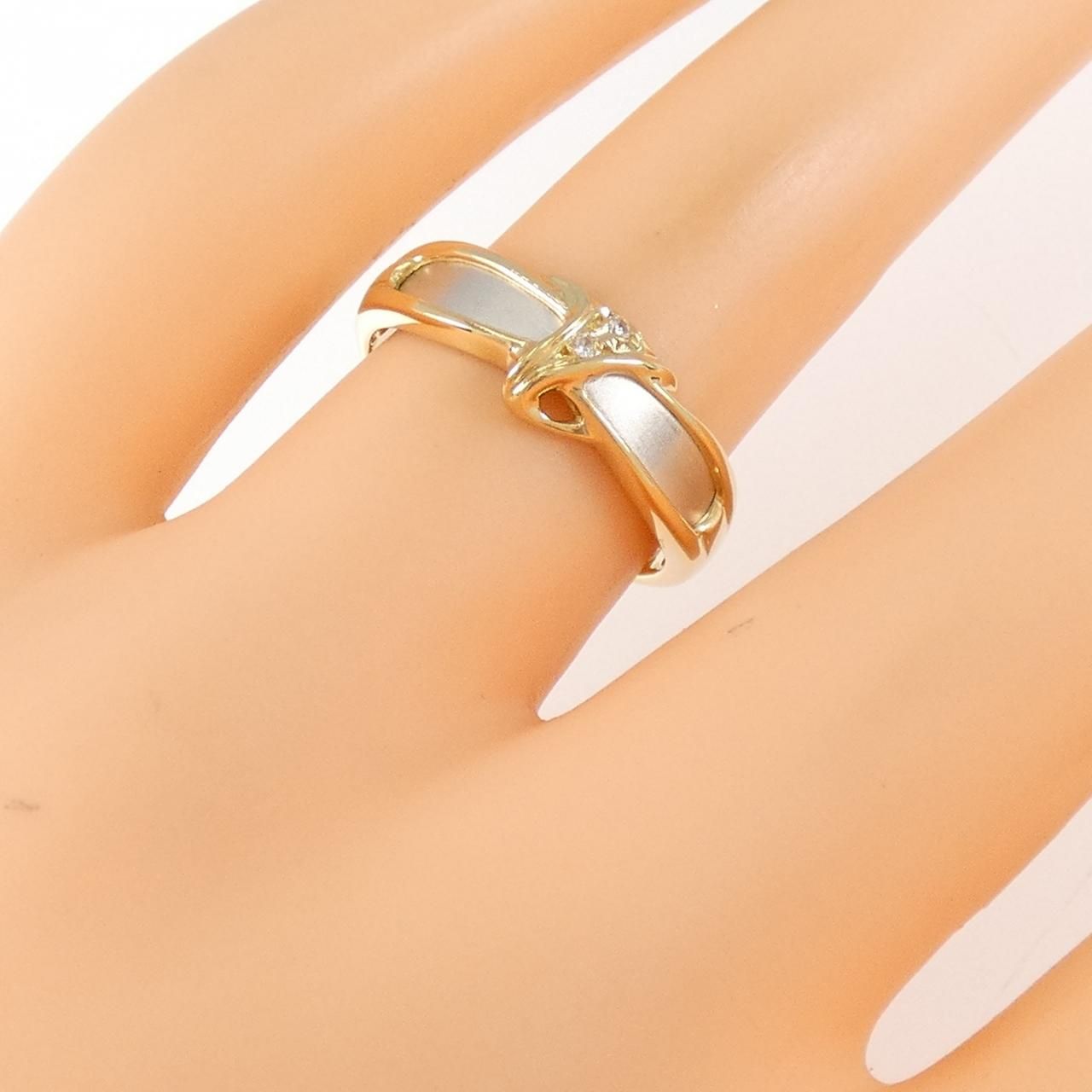 お値下げしました❗極美品 Pt900 K18 ルビーとダイヤのリング　12号 K18YG/PT900 ダイヤモンド リング 0.02CT - メルカリ