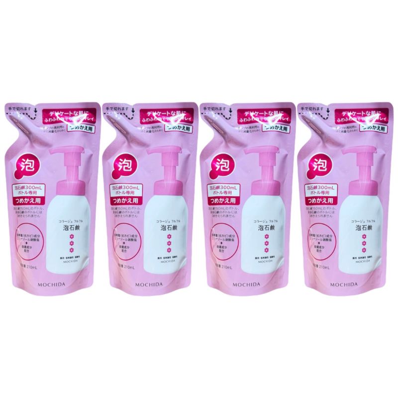 8袋セット コラージュフルフル 泡石鹸 ピンク 詰め替え 210ml コラージュフルフル泡石鹸[ピンク] 210mL（つめかえ用）(210mL