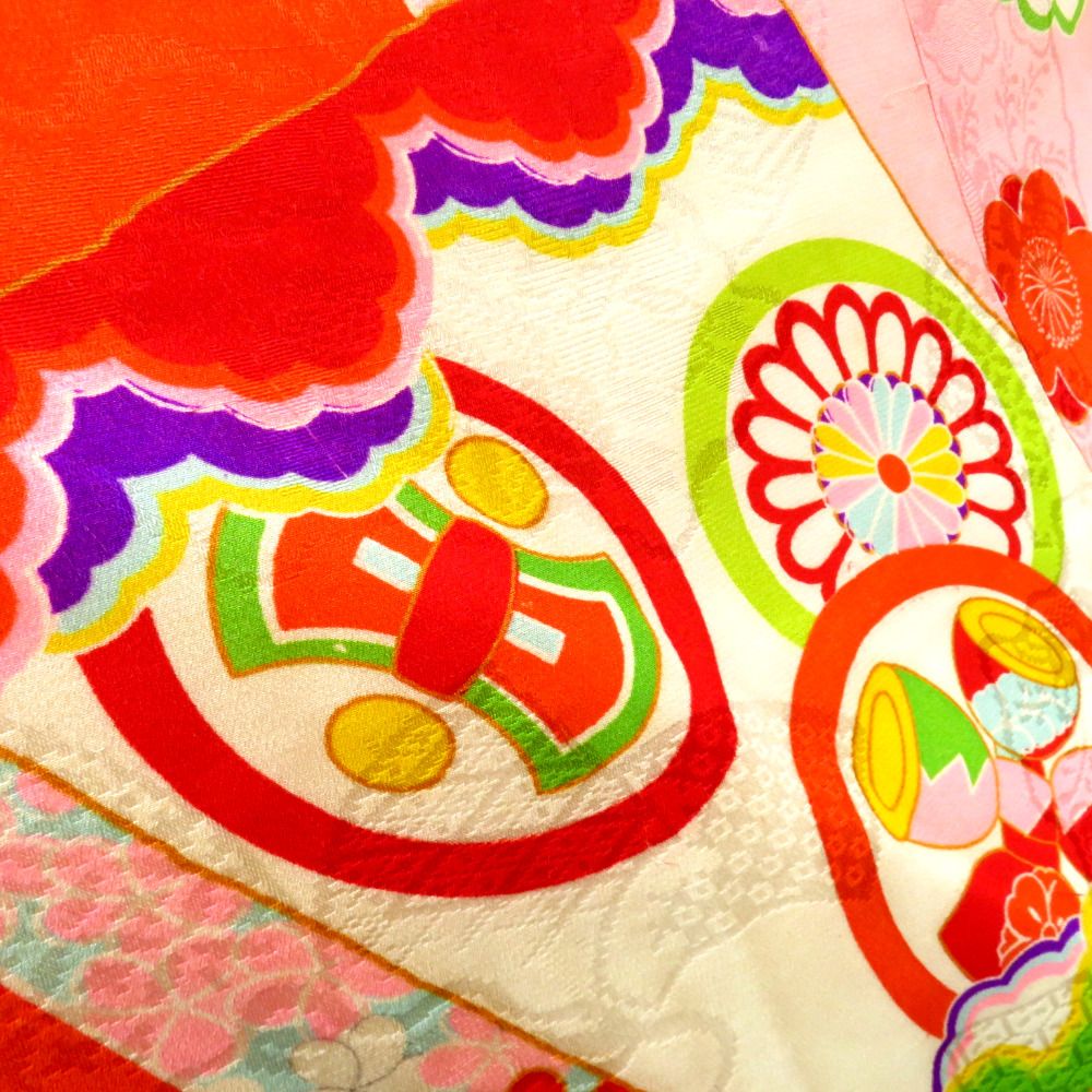 襦袢 昔襦袢 長襦袢 アンティーク 広衿 正絹 ピンク 赤 緑 黄 紫 白