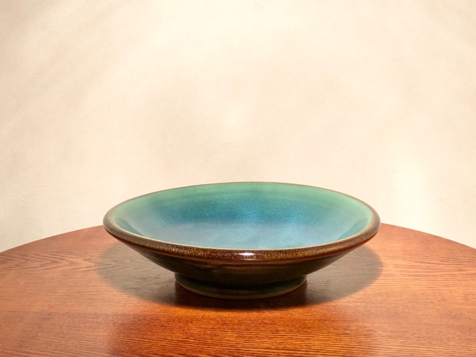 大皿　小樽窯 ◉小樽窯◉大皿◉直径27cm◉青緑色◉和食器◉小樽◉北海道◉工芸
