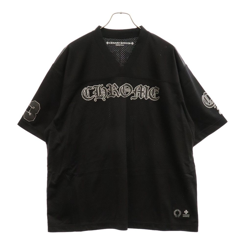 CHROME HEARTS (クロムハーツ) MESH WARM UP JERSEY TEE CHプリントメッシュジャージー半袖Tシャツ ブラック