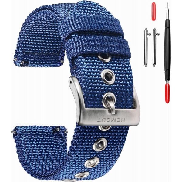 [Torbollo] 腕時計バンド ナイロン 時計ベルト ナイロンスポーツウォッチストラップ 18/20/22/24mm 8穴長さ調整 手首7.2-8.4インチフィッ　並行輸入