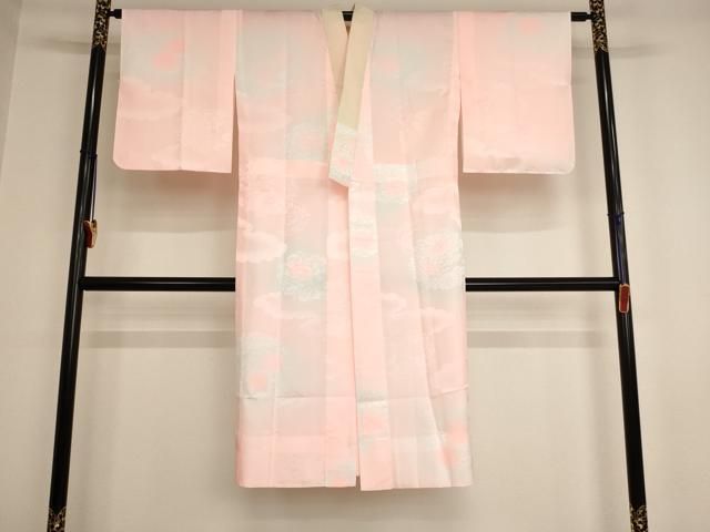 平和屋本店□上質な長襦袢 無双仕立て 雪輪花文 乱菊 逸品 DZAA5792kh5