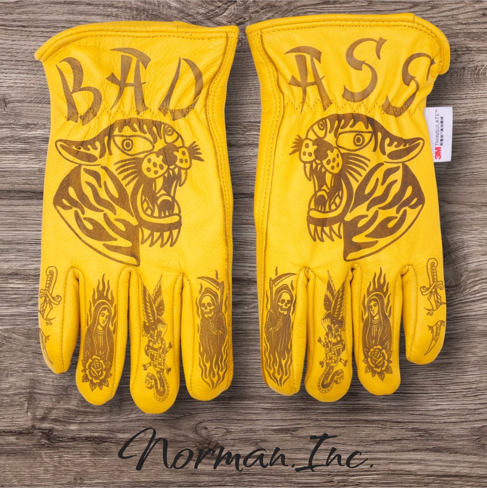 牛革 冬用 保温綿 裏起毛 レザーグローブ アメリカン バイク ハーレー