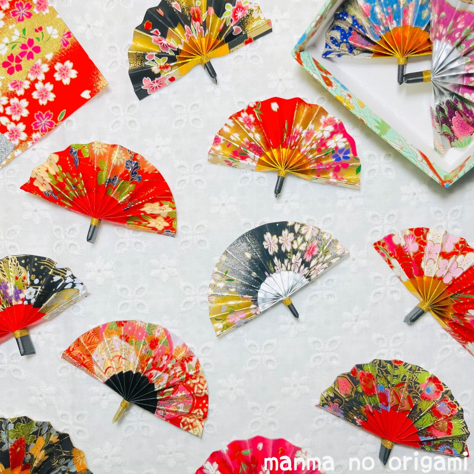 クラフト259) カード 友禅和紙 友禅紙 十五夜 月見 うさぎ ミニ扇子