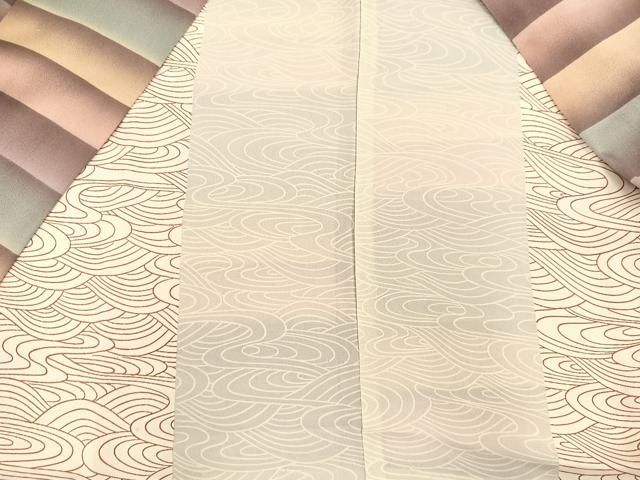 平和屋着物＃道中着　横段文　正絹　逸品　BAAT9247gt 平和屋着物＃道中着 横段文 正絹 逸品 BAAT9247gt