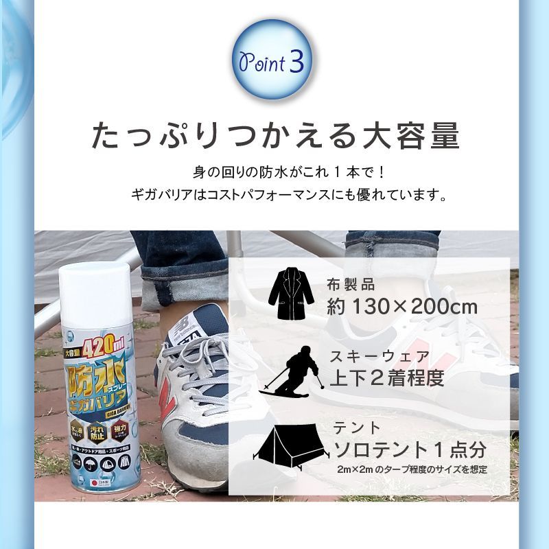 最旬ダウン 新品 未使用 アウトドア防水スプレー 大容量フッ素で強力撥水ギガバリア ３本セット 4ml 日用品 生活雑貨 Www E Plan24 De Www E Plan24 De