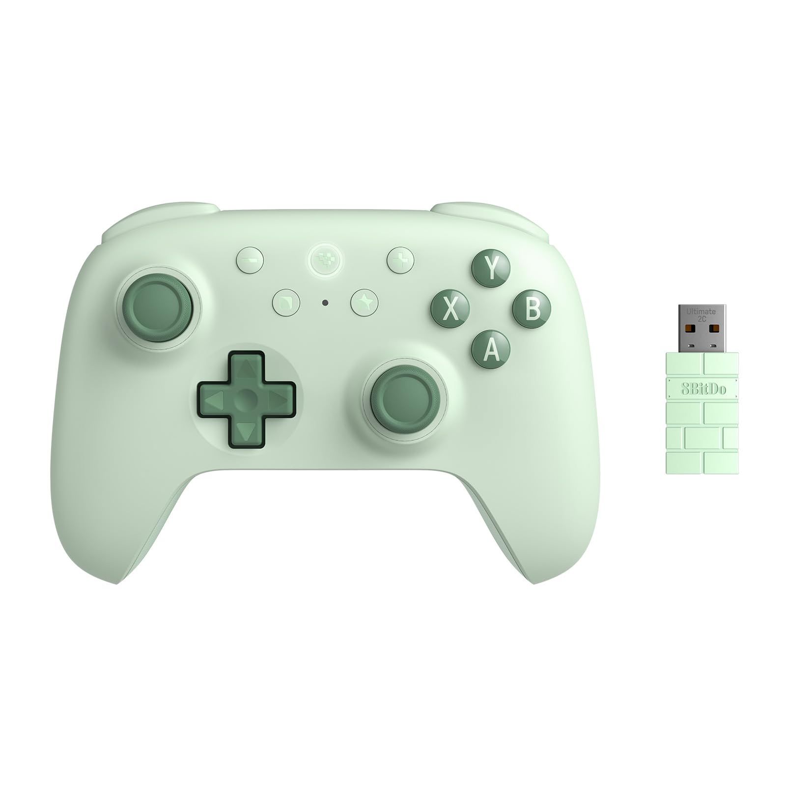 8BitDo Ultimate 2C Windows PC および Android 用ワイヤレス コントローラー、1000Hz ポーリング レート、ホール効果ジョイスティックとホール トリガー、再マッピング可能な L4/R4 バンパー付き (G [Green]