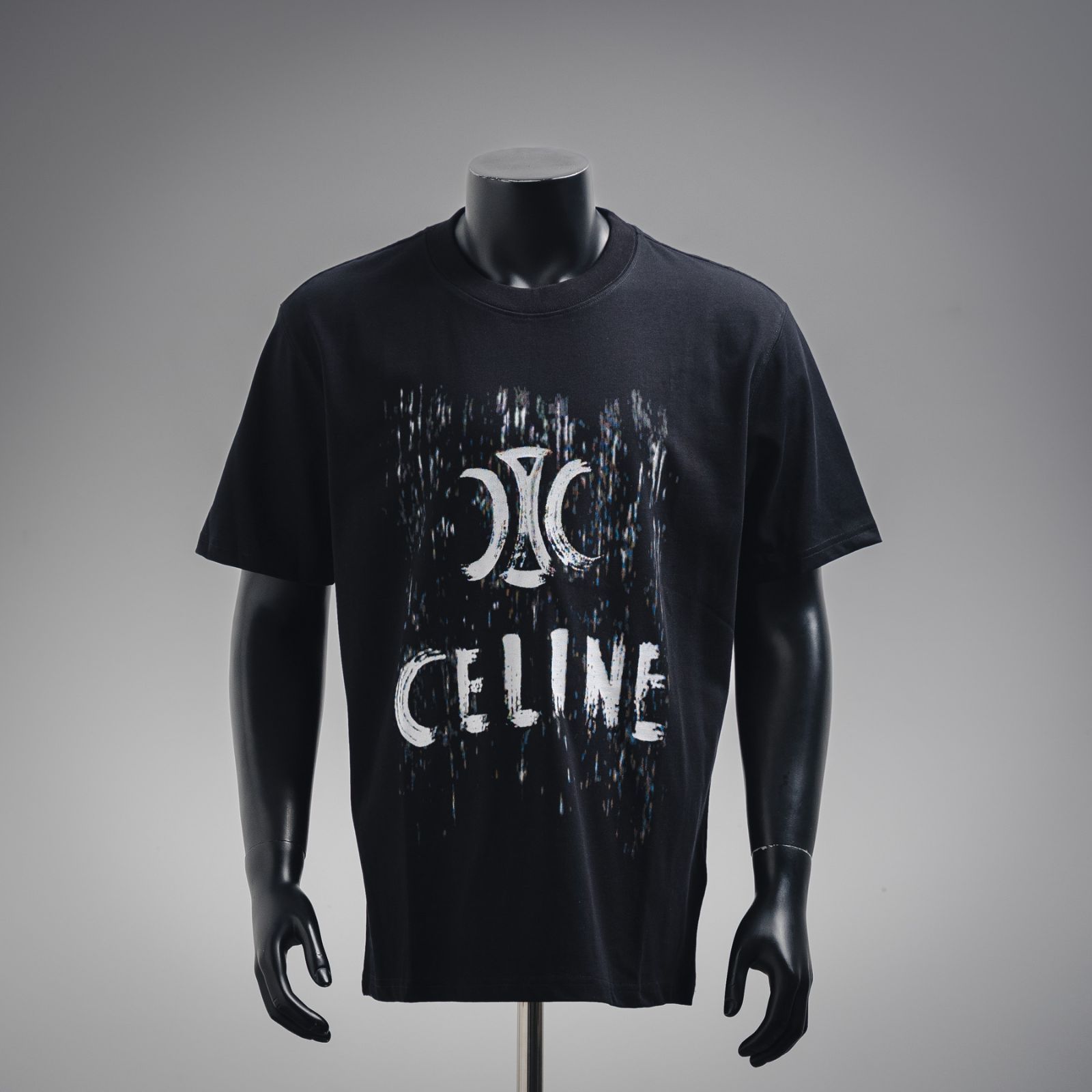 中古・古着通販】CELINE (セリーヌ) ロゴプリントTシャツ カーキ