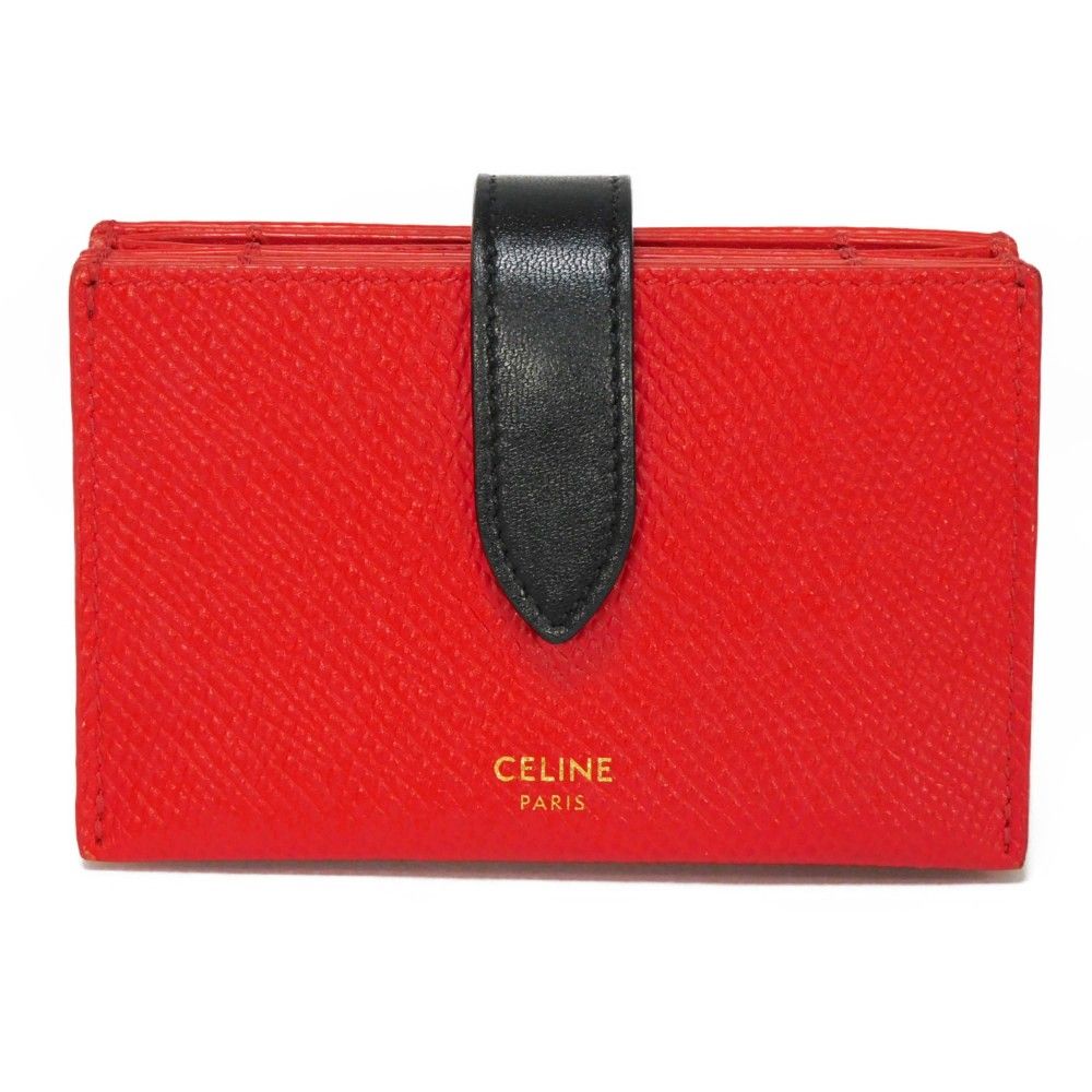 CELINE セリーヌ アコーディオン カードホルダー レッド