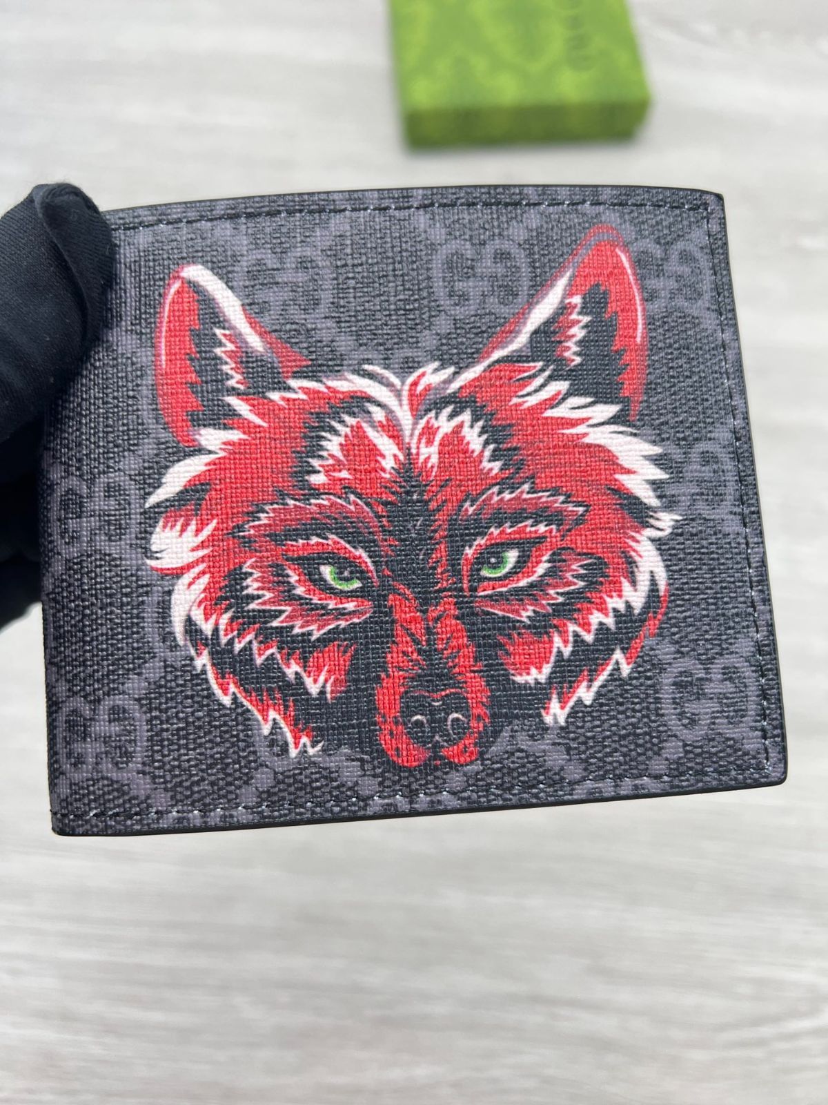 【GUCCI グッチ】 『ウルフプリント』 GGスプリーム　 コインウォレット GUCCI グッチ】 『ウルフプリント』 GGスプリーム コイン