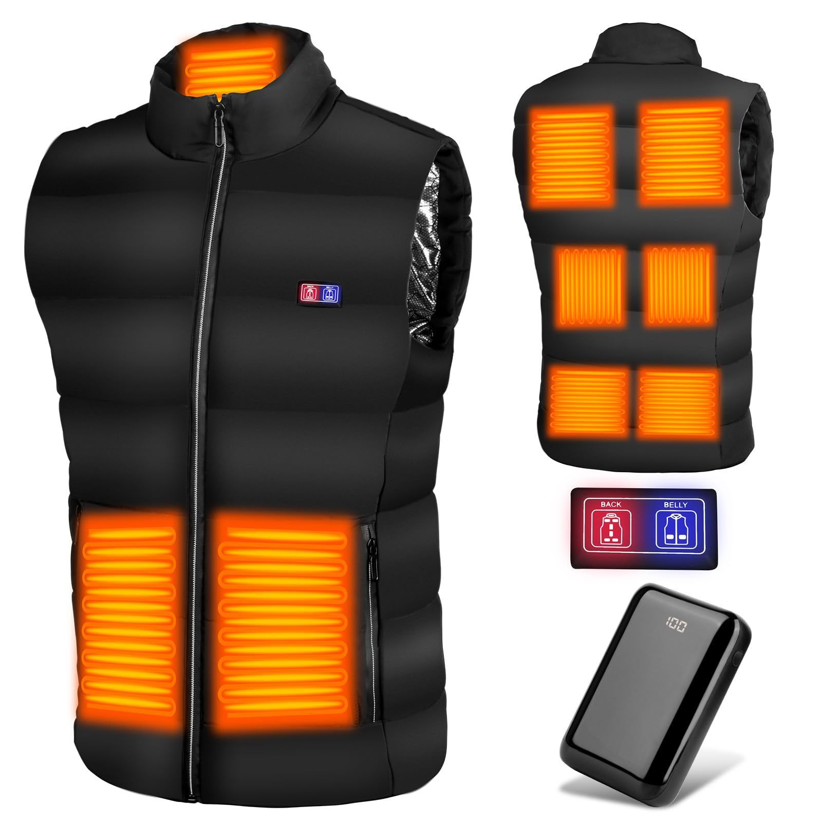 【ジャンク品】 ダウン　ベスト　電熱ベスト　2XL 一部即納 電熱ベスト 加熱ベスト 男女兼用 電熱ジャケット