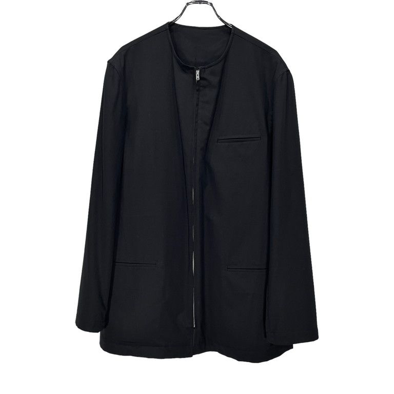 Y's for men ウールギャバジンジップアップノーカラージャケット