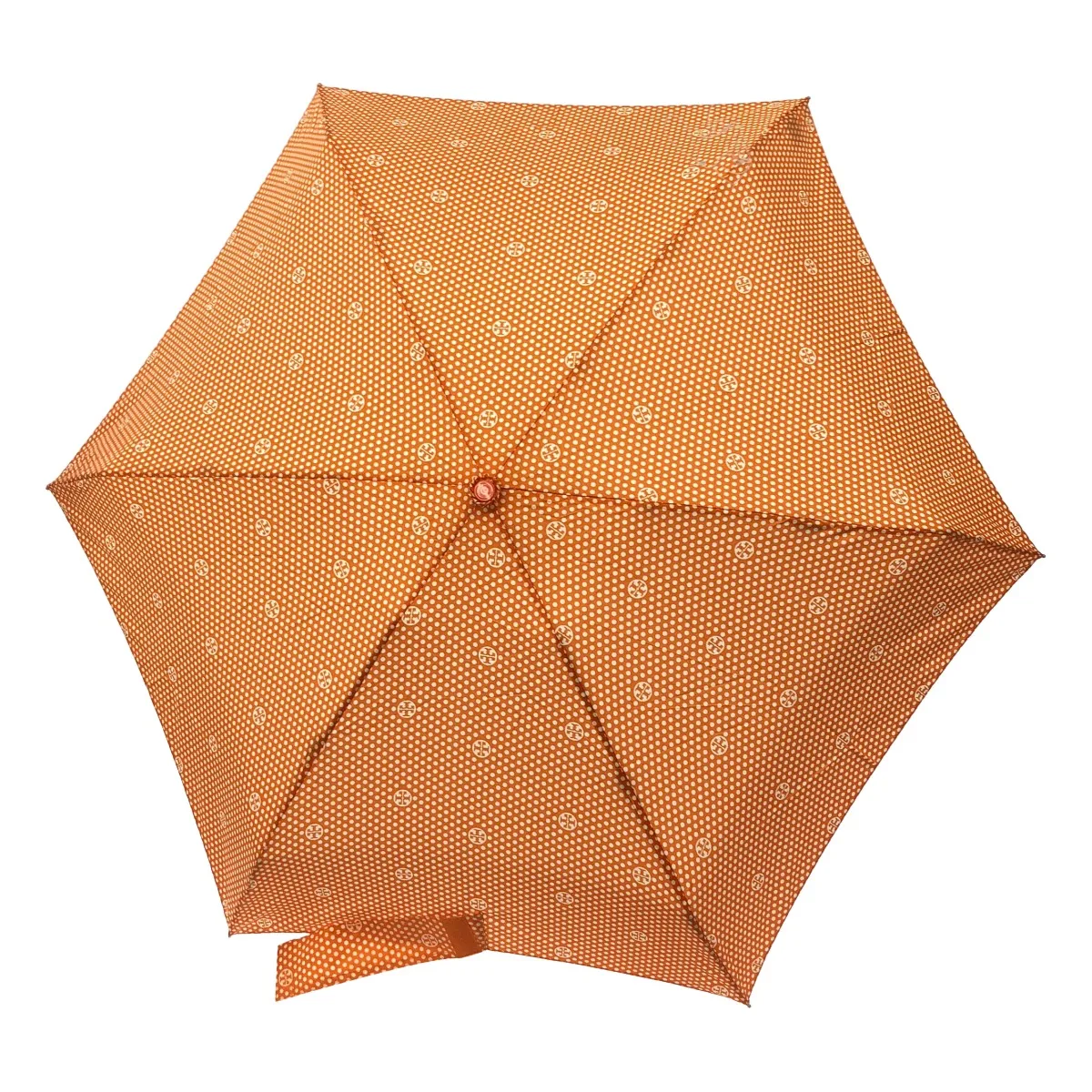未使用タグ付き　トリーバーチ　ドットロゴ総柄　コンパクト折りたたみ傘 未使用タグ付き トリーバーチ ドットロゴ総柄 コンパクト折りたたみ傘