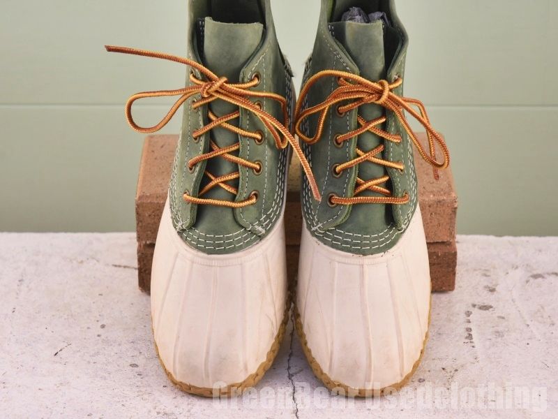 L.L.Bean - USA製 L.L.ビーン ビーンブーツ ミドリ×白