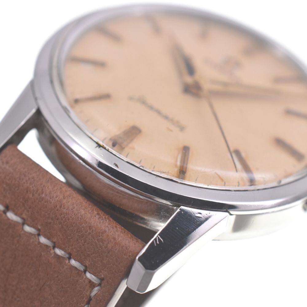 ヴィンテージ OMEEGA オメガ シーマスター SS×レザー メンズ腕時計 オメガ OMEGA ヴィンテージ シーマスター SS/レザー 手巻き メンズ O