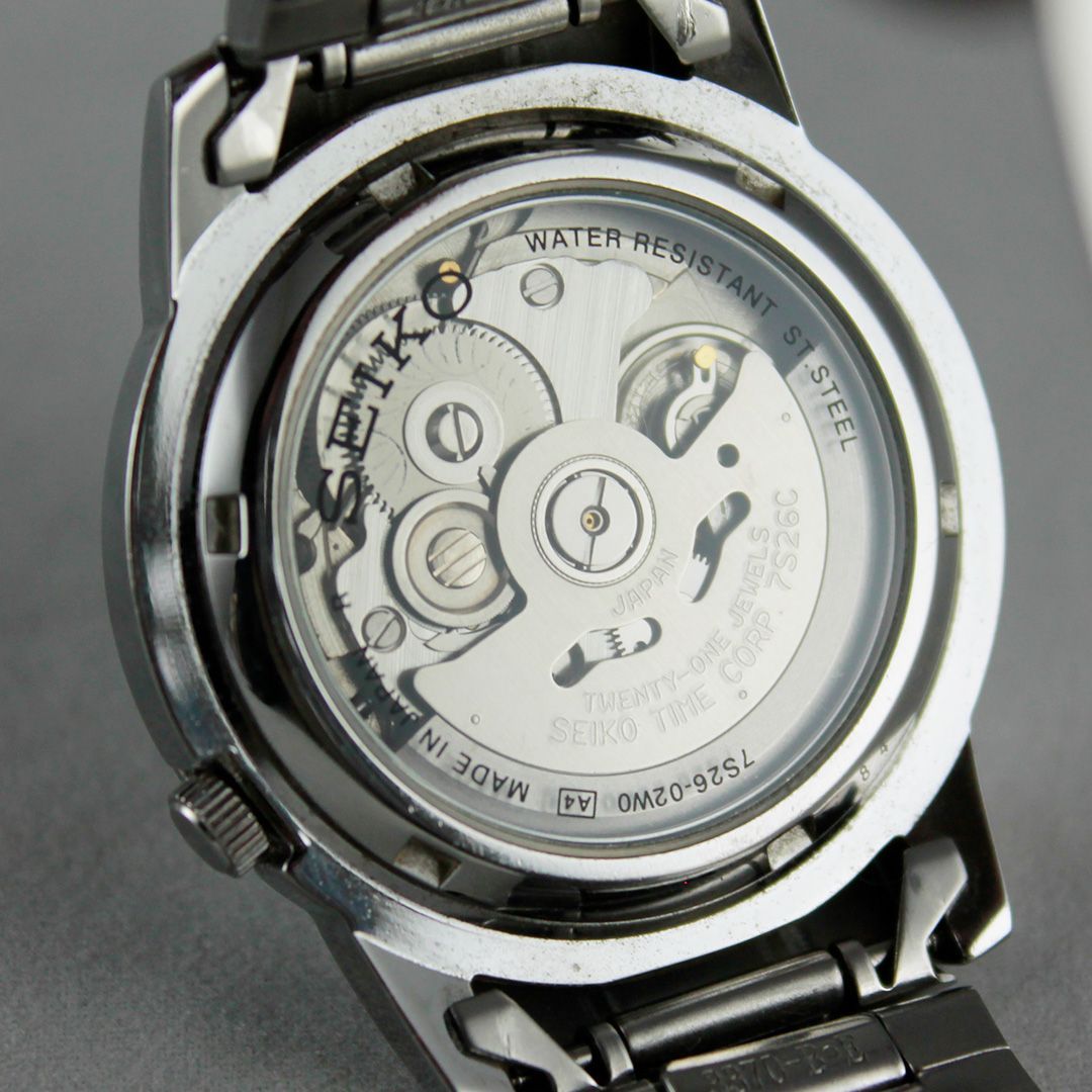 中古 】 SEIKO 5 セイコー 7S26-02W0 自動巻き デイデイト
