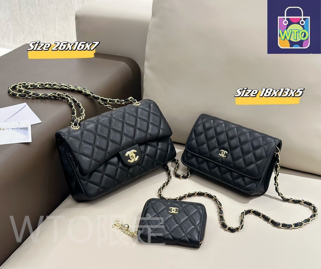 美品☆CHANEL シャネル ショルダーバッグ 財布 3点セットバッグ
