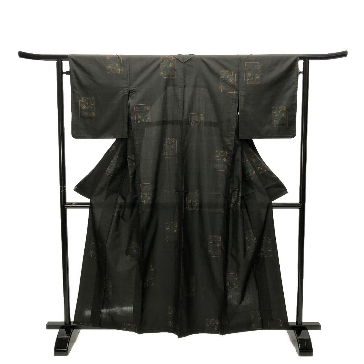 大島紬/美品/茶泥/単衣/仕立上がり/適応身長150～158㎝ /7653 - メルカリ 