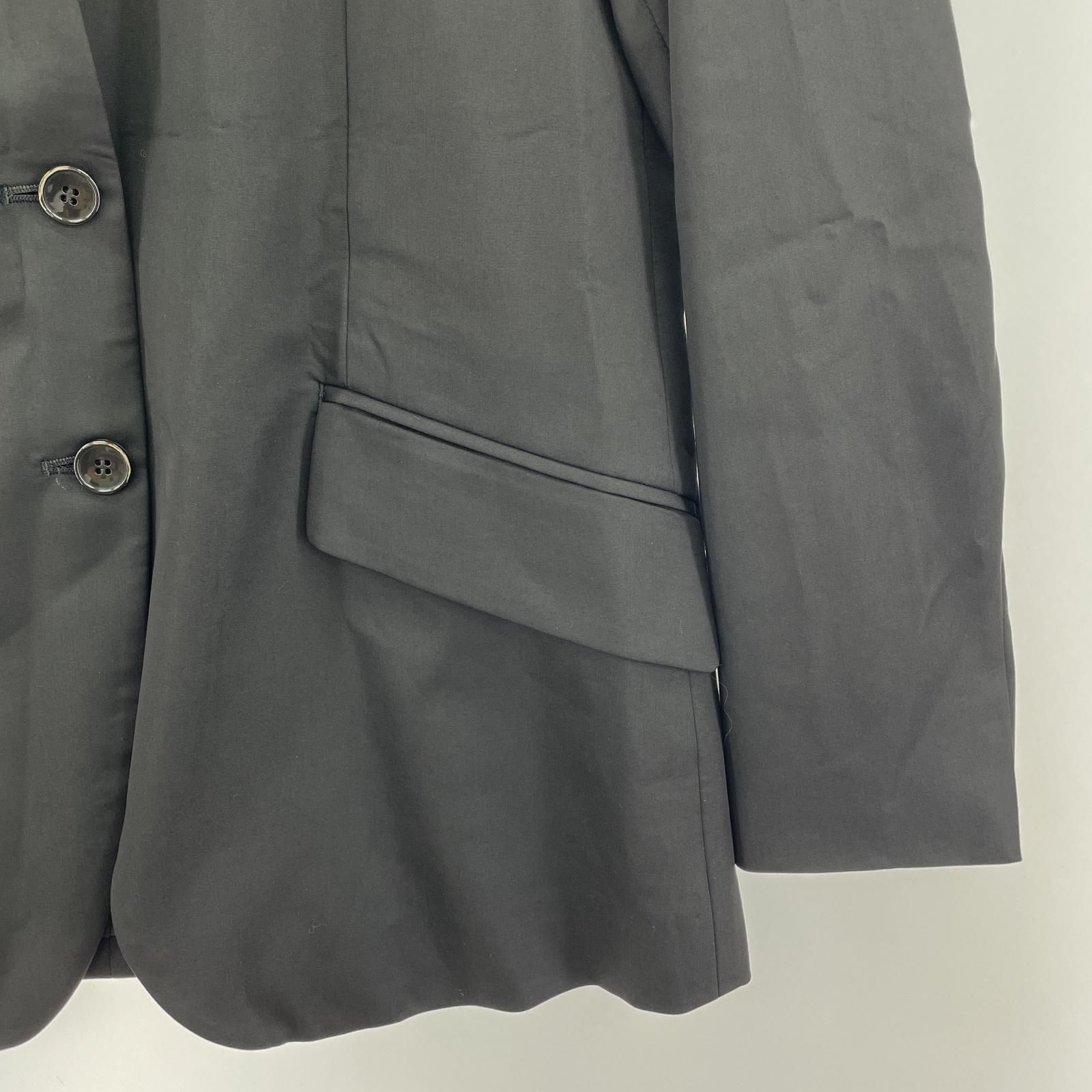 【BARNEY'S NEW YORK】 ノーカラージャケット サイズ36 バーニーズ ニューヨーク限定ノーカラーミラノリブニット