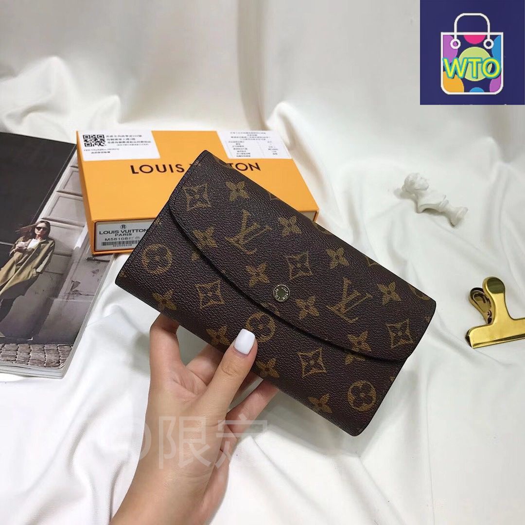 LOUIS VUITTON 黒赤レザー折り財布 Louis Vuitton 二つ折り財布 黒/赤 - メルカリ